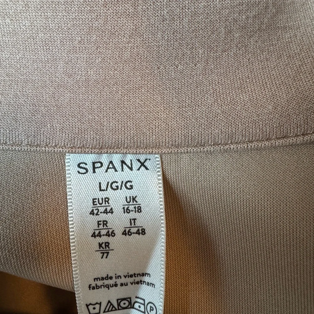 SPANX Tan Quarter-Zip Sweatshirt - Picture 2 of 8